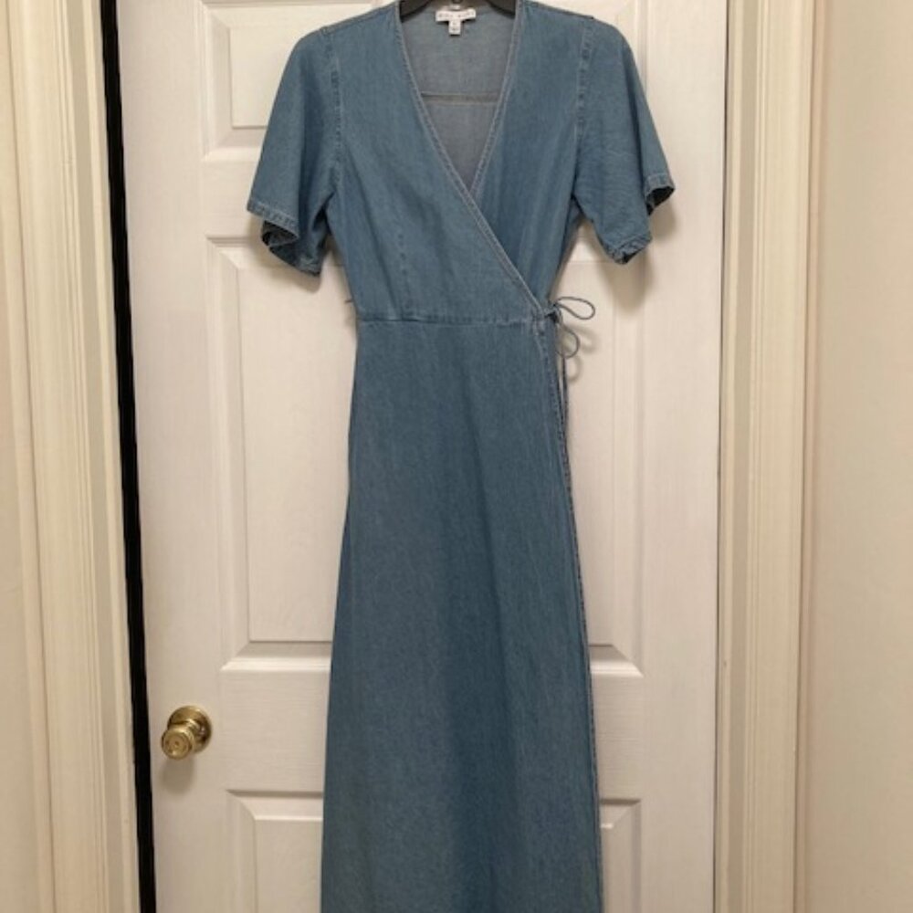 Miou Muse Denim Wrap Dress-Small-NWT! - Picture 8 of 10